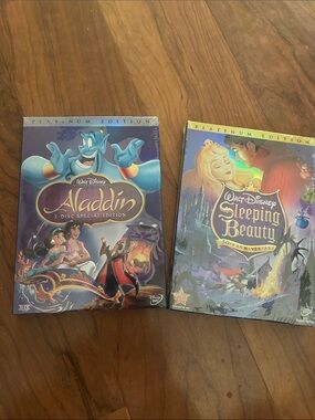 Walt Disney Aladdin & Sleeping Beauty Platinum Edition DVD Set - Both sealed